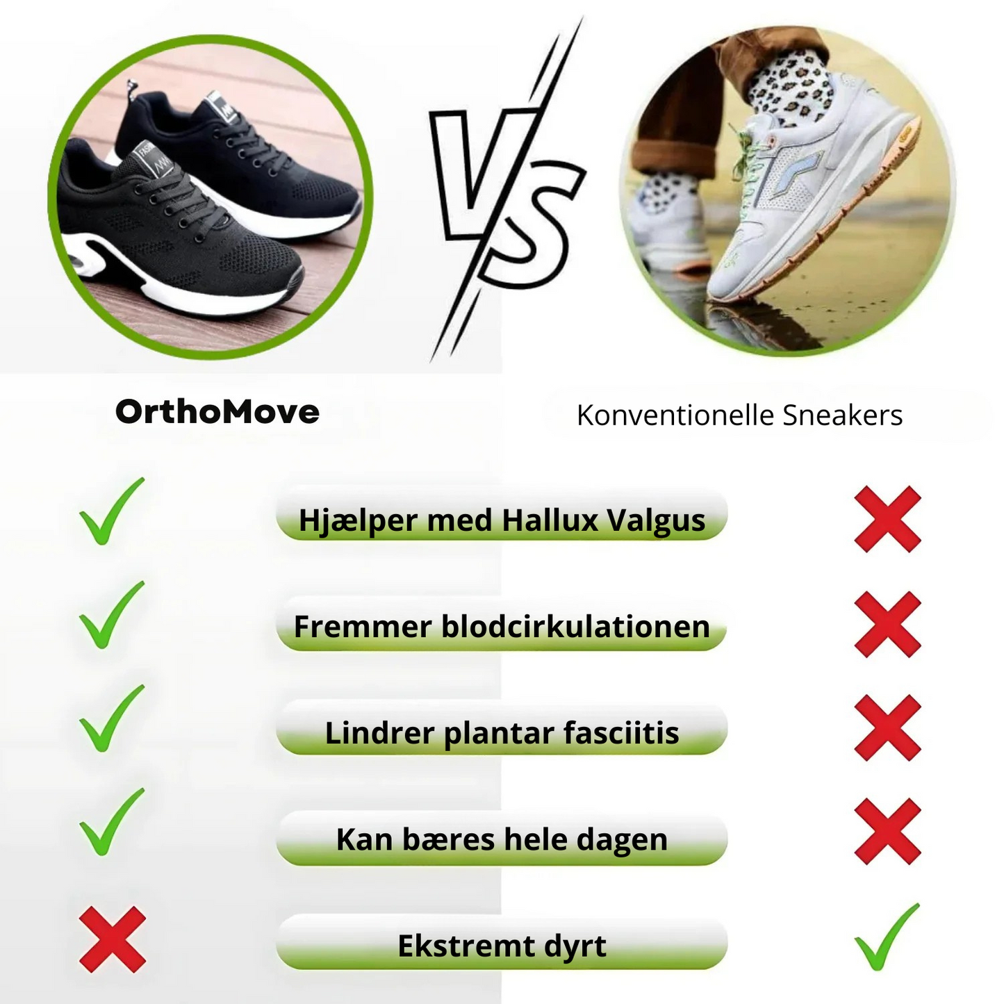 OrthoMove™ | Ergonomiske, smertelindrende sko